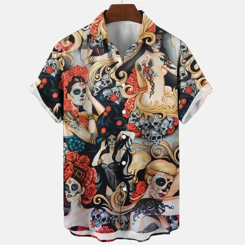 Mermaid Retro Style Short Sleeve Shirts Collection 1st Edition